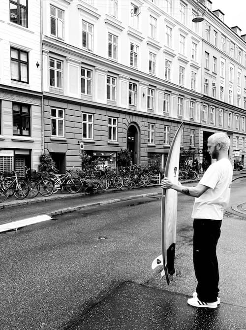 Street scene with shadows